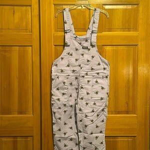 Run & Fly Lavender Bees Stretch Twill Dungarees (Size XS)